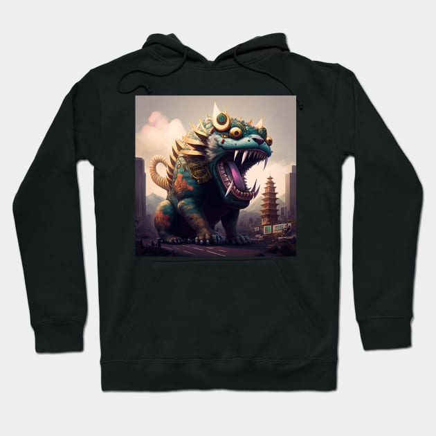 Catzilla ancestral Hoodie by JayD World